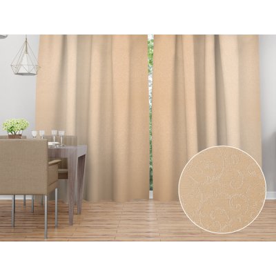 Biante Dekorační závěs TF-092 Ornamenty - béžová light 150x200 cm – Hledejceny.cz