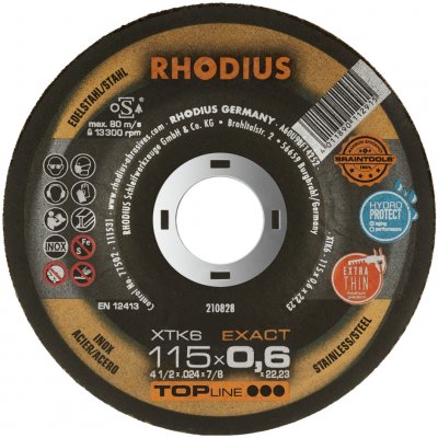 Rhodius XTK6 EXACT 210828 řezný kotouč lomený 115 mm 1 ks nerezová ocel, ocel – Zboží Dáma
