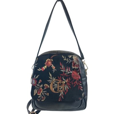 Stylová dámská kabelka batoh 2v1 Chiara Pedro černá – Sleviste.cz