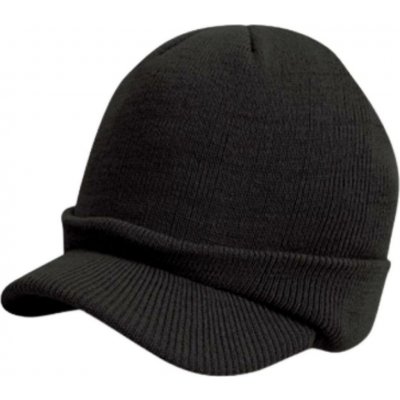 Result Winter Essentials Vojenská pletená čepice s krátkým tvarovaným kšiltem černá RC60 – Hledejceny.cz