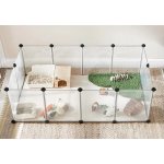 SongmicsHome Ohrádka pro malá zvířata z průhledného plastu BEN 125 x 63x 42 cm transparentní LPC001W01 – Zboží Dáma