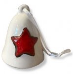 Dekorace-Zvonek bílý s hvězdou 6,7cm – Hledejceny.cz