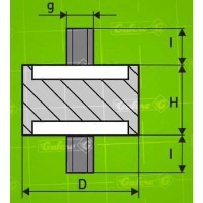 Silentblok A - D8 - H13 - M4/8mm – Hledejceny.cz