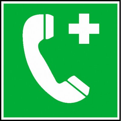 Velkoformátová tabulka – Telefon pro tísňová volání, hliník, 50 × 50 cm – Zbozi.Blesk.cz