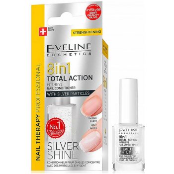 Eveline Cosmetics Nail Therapy Professional kondicionér na nehty se třpytkami 8 in 1 12 ml