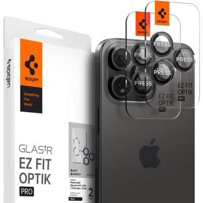 Spigen tR EZ Fit Optik Pro 2 Pack Black iPhone 14 Pro/iPhone 14 Pro Max AGL05205 – Zboží Živě