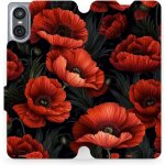 Mobiwear - Sony Xperia 10 VI - VP45S Temné červené květy – Zboží Živě
