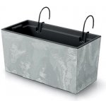 Prosperplast Květináč COUBI SQUARE P s miskou bílý 24 cm – Sleviste.cz