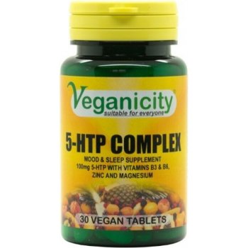 Veganicity 5-HTP Complex 100mg, pro klidnou náladu a spánek, 30 vegan tablet