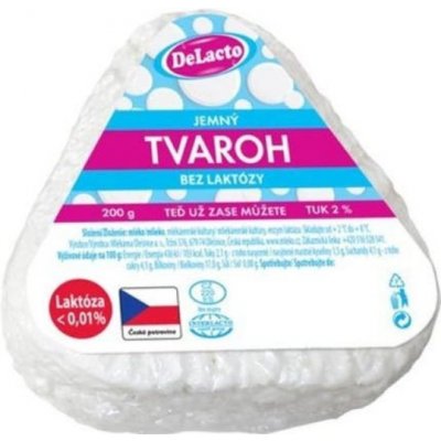 DeLacto Olešnický tvaroh jemný bez laktózy 200 g – Zboží Dáma