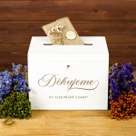 Dřevia Bílá svatební truhla na přání – DĚKUJEME – Hledejceny.cz