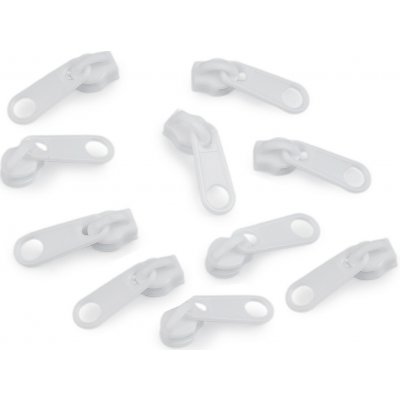 Jezdec ke spirálovým zipům No 3 plast, malé, 1 bílá – Hledejceny.cz