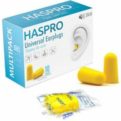 Haspro Tube50 špunty do uší, žluté 50 párů – Sleviste.cz