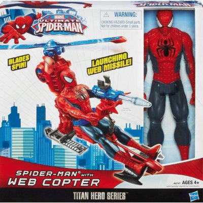 Hasbro Spider-Man Turbo Racer with Helicopter – Zboží Mobilmania