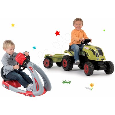 Smoby set traktor Claas Farmer XL s přívěsem a trenažér V8 Driver elektronický – Zboží Dáma