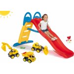 Smoby Set šmykľavka s vodotryskom Funny Double Toboggan 2 m +pracovné autá 3 druhy Power Worker SM820403-7 – Zboží Mobilmania