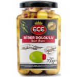 Ece Biber Dolgulu Yesil Zeytin olivy plněné paprikou 700 g – Zboží Dáma