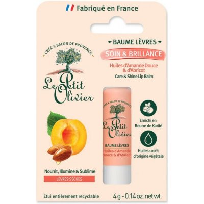 Le Petit olivier balzám na rty sladká mandle a meruňka 4 g – Zboží Dáma