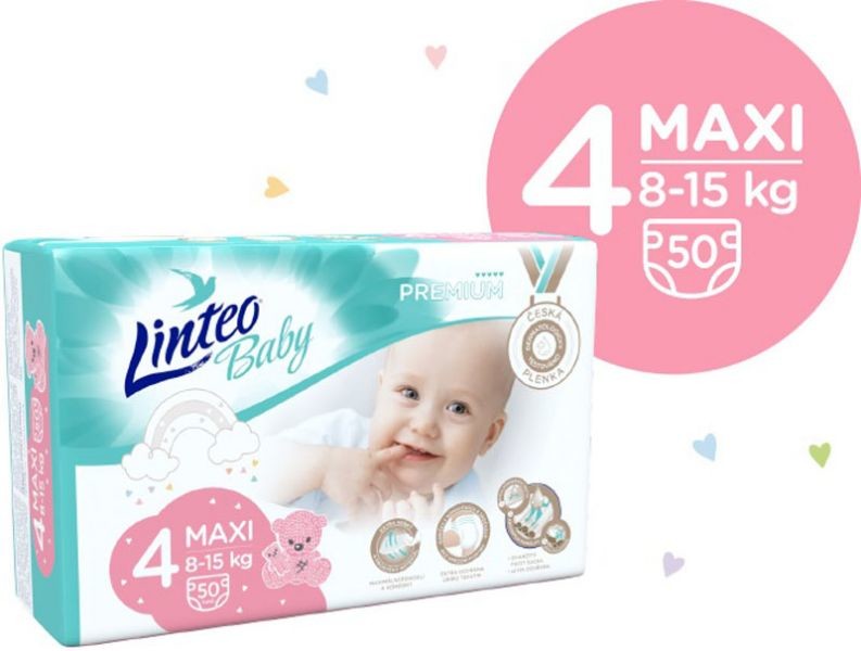 Linteo Baby Prémium Maxi 8-15 kg 200 ks
