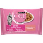 Purina ONE Junior multipack losos ve šťávě 4 x 85 g – Zbozi.Blesk.cz