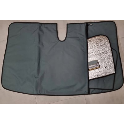 Konig Sluneční clony - Ford Transit Custom 2013+ Varianta: 1+2 Čelní sklo + boční (řidič a spolujezdec) podšité s kapsou | Zboží Auto