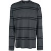 Pánské Tričko Urban Classics Oversized Striped Longsleeve černá tričko s dlouhým rukávem