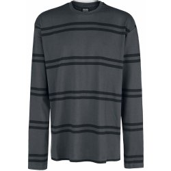 Urban Classics Oversized Striped Longsleeve černá tričko s dlouhým rukávem