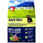 Ontario Adult Mini Lamb & Rice 2,25 kg – Hledejceny.cz