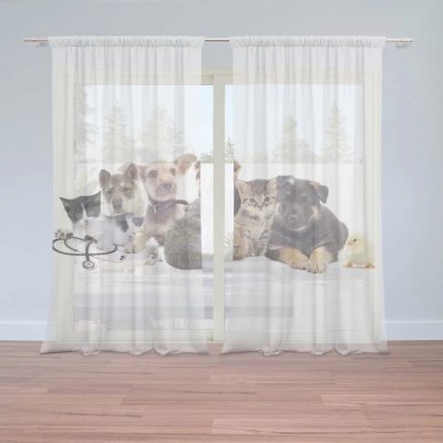Záclony Mláďátka 2: 2 ks - 150x250 cm - Sablio – Hledejceny.cz