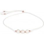 Agato Krásný šňůrkový náramek na nohu s perlami HE03N3RG-WH – Zboží Dáma