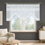 Dekorační oblouková krátká záclona na žabky BASTIA 80 bílá 230x80 cm MyBestHome – Hledejceny.cz