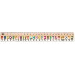 Metrie Didakt-M07 Dřevěné pravítko s potiskem Alphabet 25 cm – Zboží Živě