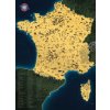 Nástěnné mapy Stírací mapa Francie Deluxe - zlatá
