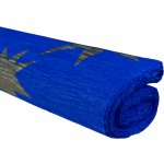 Krepový papír - Zlaté hvězdy na modrém 0,5x2m C21D62 28 g/m2 – Hledejceny.cz