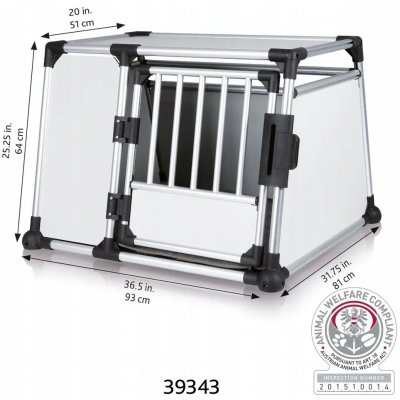 Trixie Hliníkový transportní box 93 x 65 x 81 cm – Sleviste.cz