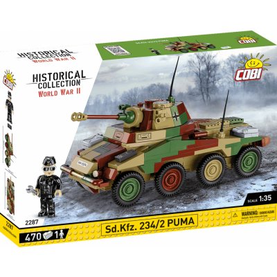 COBI 2287 World War II Německé pancéřové vozidlo Sd.Kfz. 234/2 PUMA 1:35