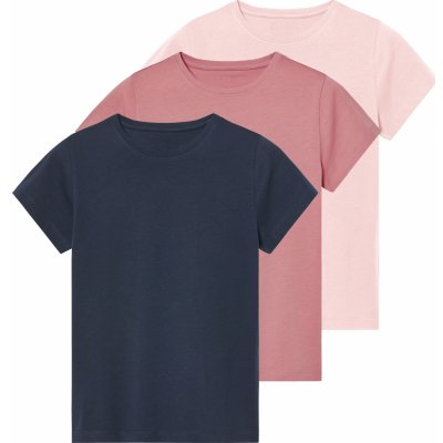 esmara Dívčí triko, 3 kusy navy modrá / světle růžová / růžová – Sleviste.cz