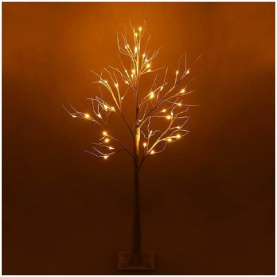 SPRINGOS LED stromek Bříza 150cm 72LED IP44 teplá bílá