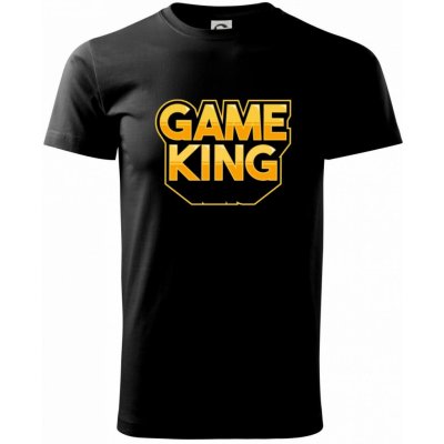 Game king nápis velký Klasické pánské triko černá – Zboží Mobilmania