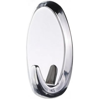 tesa Powerstrips® Háčky, 1ks, velký, oválný, plastový, lesklý chrom, nosnost 2 kg, 69,4mm x 22,9mm x 36,8mm – Hledejceny.cz