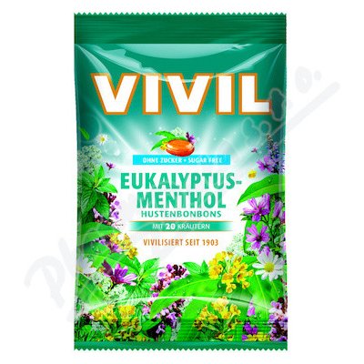 Vivil Eukalyp.-ment.+20 druhů bylin bez cukru 120 g