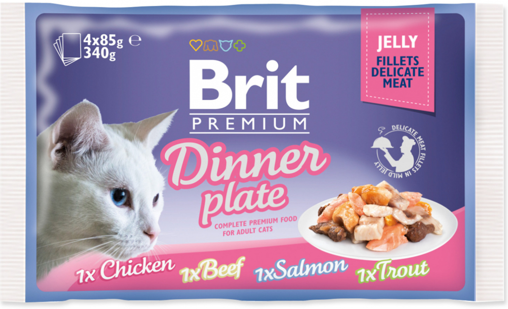 Brit Premium Jelly Dinner Plate 4 x 85 g