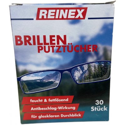 Reinex ubrousky vlhčené na brýle 30 ks – Sleviste.cz