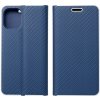 Pouzdro a kryt na mobilní telefon Vennus Book Carbon Samsung S24 Ultra Modré