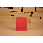 Papírová dárková taška s krouceným uchem červená 18x8x22,5 cm – Zbozi.Blesk.cz