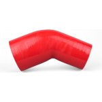 Silikonové redukční koleno 45 stupňů červené, s vnitřním průměrem 70 > 63 mm | Zboží Auto