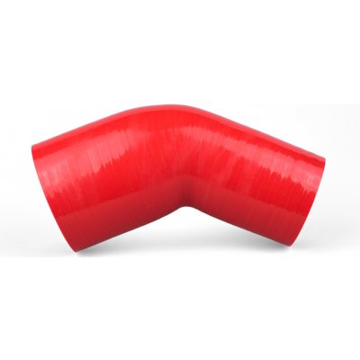 Silikonové redukční koleno 45 stupňů červené, s vnitřním průměrem 70 > 63 mm | Zboží Auto