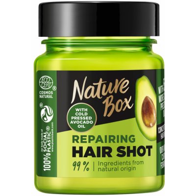 Nature Box Avocado Oil Repairing Hair Shot regenerační kúra na vlasy 60 ml