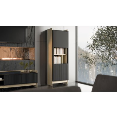Cama Porto 59 x 38 x 180 cm dub / černá – Hledejceny.cz