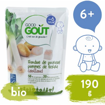 Good Gout Bio Pórek s brambůrkem a treskou 190 g – Zboží Mobilmania